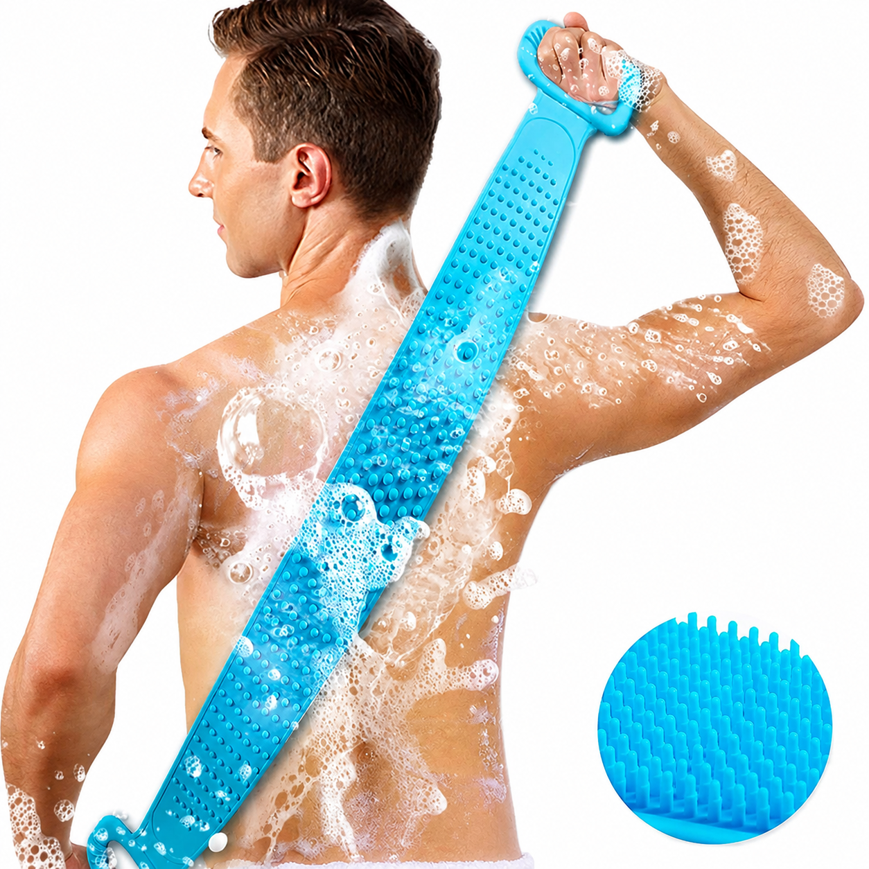Silicone Body Scrubber Long Handle | Buy 1 Get 1 Free