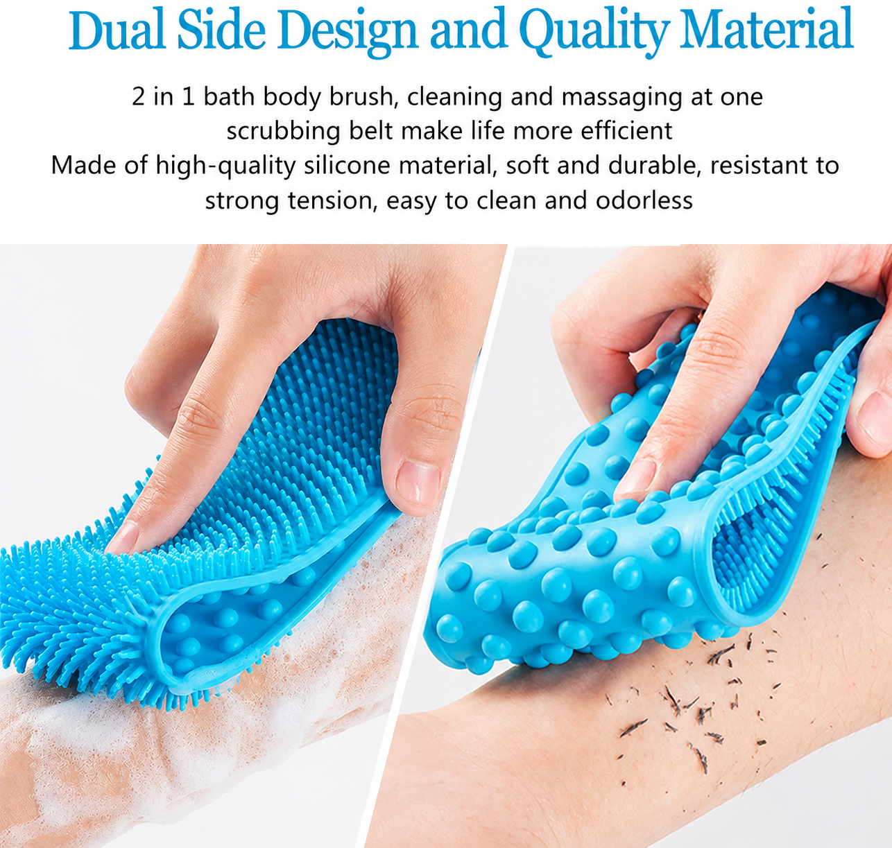 Silicone Body Scrubber Long Handle | Buy 1 Get 1 Free