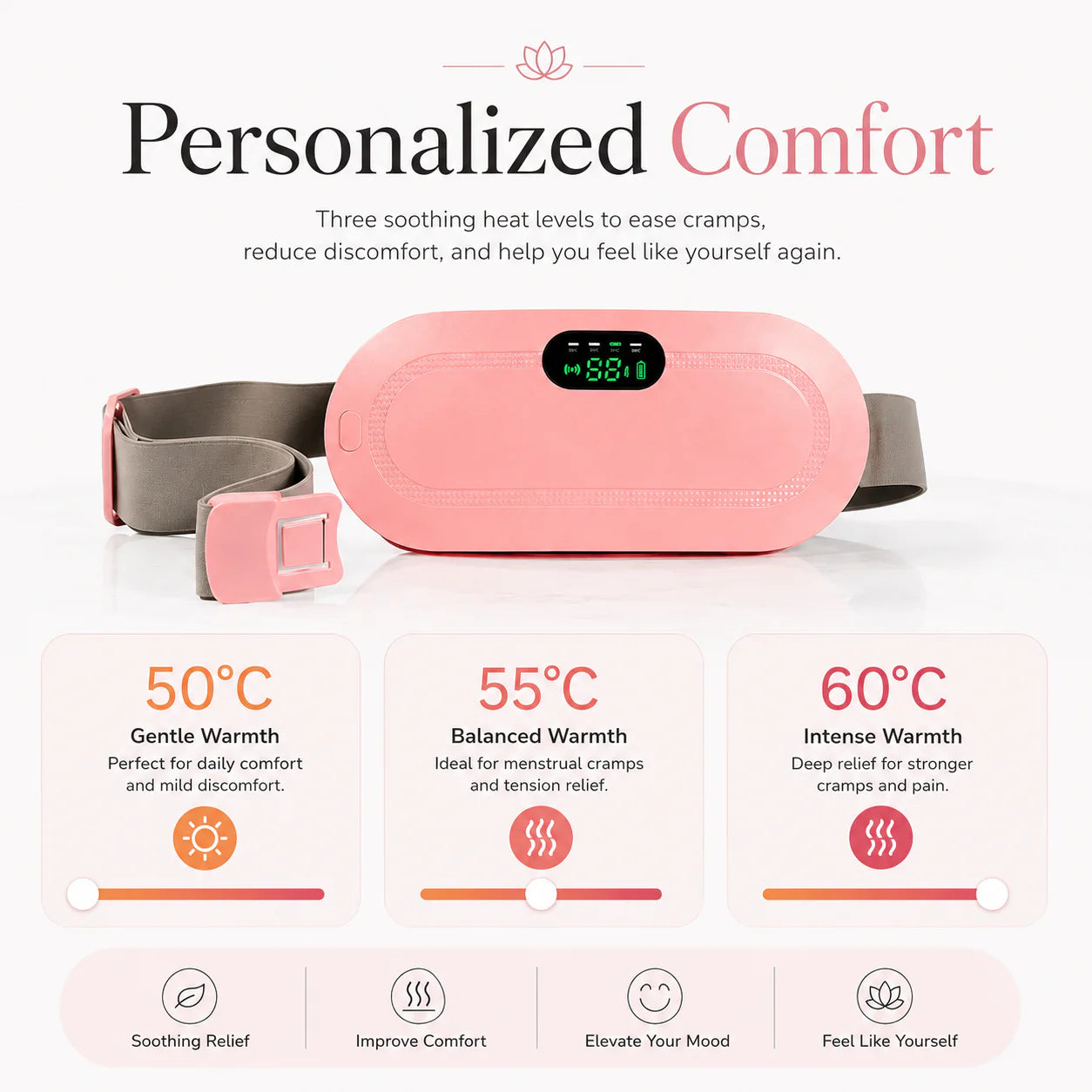 Portable Cordless Heating Pad for Menstrual Cramps Relief