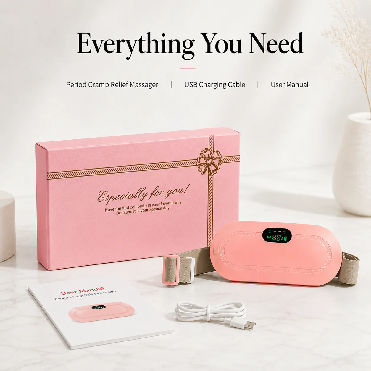Portable Cordless Heating Pad for Menstrual Cramps Relief